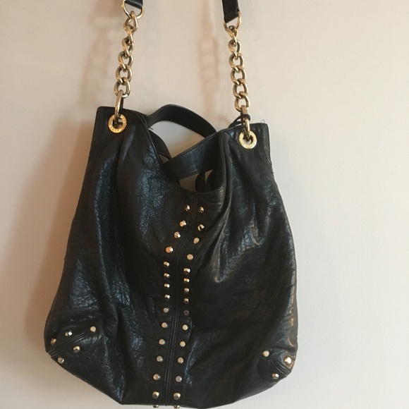 Leather Michael Kors Purse with Gold Studs - Picture 1 of 2